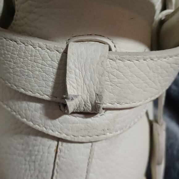 Authentic Men's Buscemi Hi-Top Sneakers Leather Gold Lock White 46 (12-13) - Picture 11 of 16